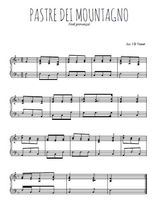 Téléchargez l'arrangement pour piano de la partition de Pastre dei mountagno en PDF